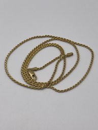 Gold Tone Sterling Rope Chain 5.62g