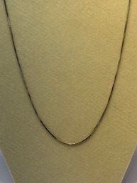 Italy Sterling Silver Box Chain Necklace, 2.74 G