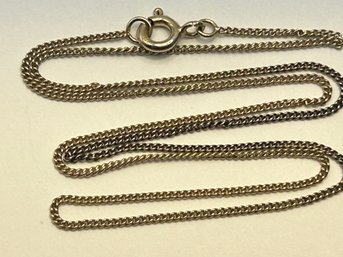 Sterling Silver Gold Colored Curb Chain Necklace 1.80 G