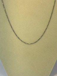 Italy Sterling Silver Box Chain Necklace, Broken Class, See Pictures 1.87 G