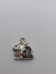 Sterling Rabbit Charm With Marcasite 1.42g