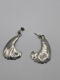 Large Navajo Style Sterling Earrings 6.05g