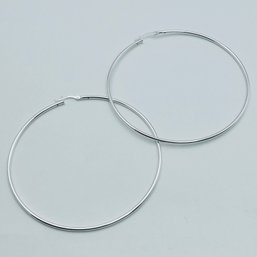 Sterling Silver Large Hoops, 7.88 G