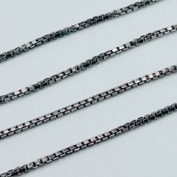 Sterling Silver Box Chain Necklace, 2.24 G