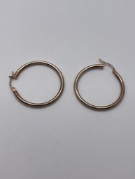 Large Gold Toned Hoop Earrings 3.90g
