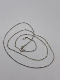 18.5' Sterling Necklace- ITALY Gold Toned .90g