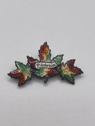 Sterling Victoria Leaves Pin 4.59g
