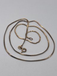 20' Rose Gold Colored Sterling Necklace 2.68g