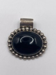 MEXICO Sterling Oval Signet With Black Stone 20.18g