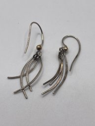 Sterling Modern Dangle Earrings 1.76g