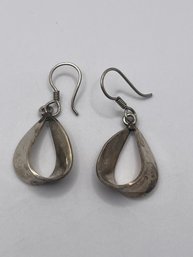 Sterling Drop Earrings With Loop Design 7.68g