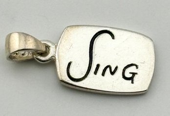 Sterling 'SING' Charm 1.73g