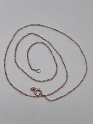 19' Small Pink Sterling Chain .86g
