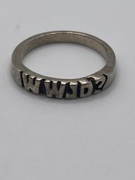 WWJD Sterling Ring 3.34g  Size 7.25