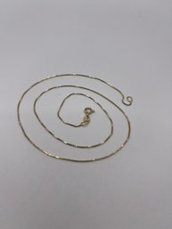18' Gold Toned Sterling Chain 1.29g