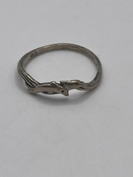 Sterling Ring With Two Dolphins 1.22g  Size 7