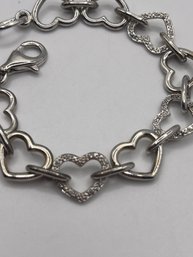 Sterling Interlocking Hearts Bracelet 18.84g