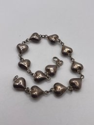 Sterling Heart Bracelet 6.42g