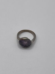 Sterling Ring With Purple Gemstone 5.06g  Size 7