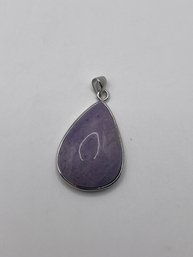 Purple Natural Stone Pendant In Sterling Setting 10.67g