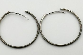 Sterling Medium Hoop Earrings 1.29g