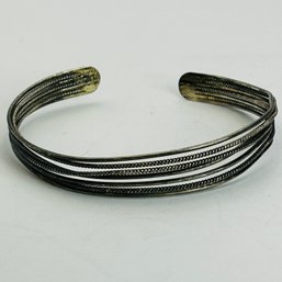 Sterling Silver Multi Strand Cuff Bracelet 7.89 G