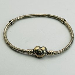 Pandora Sterling Silver Round Snake Chain Bracelet 14.76 G
