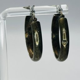 Sterling Silver Hoop Earrings 3.55 G