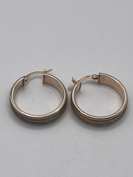 Sterling Gold Toned Hoop Earrings  4.15g