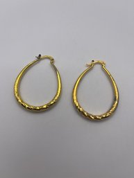 Sterling Gold Toned Hoop Earrings  6.88g