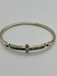 Alpaca Mexico Tension Class Bangle With Oil Spill Detail 12.6g