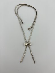 Sterling Herringbone Chain With Bow 6.4g      16' Long