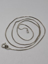 Italy - Sterling Box Chain   2.13g    20'long