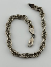 Sterling Twisted Rope Chain Bracelet 8.62g