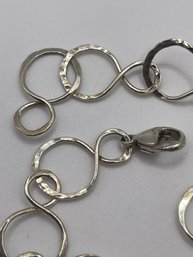 Sterling Infinity Link Chain Bracelet   5.48g     7.5'