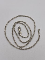 Sterling Gold Toned Twist Chain  2.58g    16'