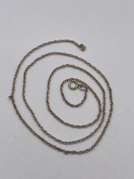 Sterling Gold Toned Petite Chain   1.34g     18'