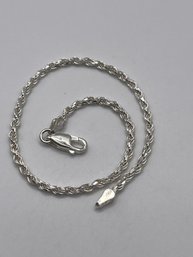 Italy - Sterling Rope Chain  Bracelet  4.09g     8'