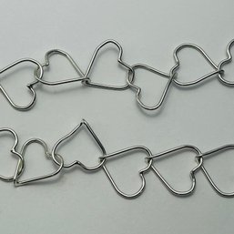 Sterling Silver Interlocking Heart Necklace 13.89 G