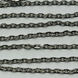 Sterling Silver Thick Cable Chain Necklace, 3.52 G