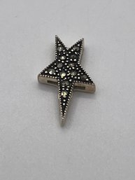 Sterling Star Shaped Marcasite Charm   1.62g