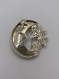 Mexico - Sterling Moon And Stars Pin   16.79g