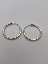 Sterling Hoop Earrings  1.95g