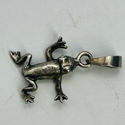 Sterling Silver Frog Pendant .90