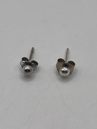 Sterling Stud Earrings With Silver Balls  0.35g