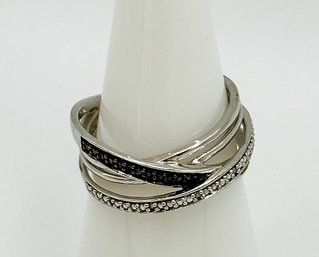 Multi-band Tri-colored Sterling Ring 3.71g  Size 6.5