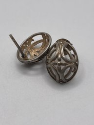 Sterling Earrings With Celtic Design   2.44g
