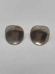 Mexico - Sterling Pringle Shaped Earrings  9.55g