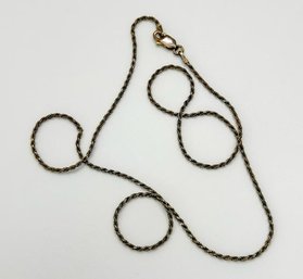 ITALY  Twisted Gold Toned Sterling Chain 3.33g