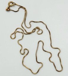 ITALY Gold Toned Sterling Box Chain 2.00g
